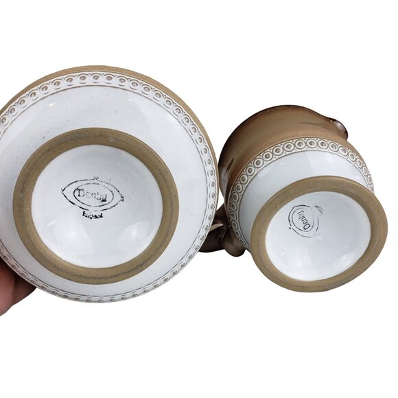 Denby Seville Vintage Lidded Sugar Bowl and Creamer Set, Hard to Find - Picture 5 of 7